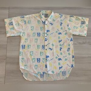 Vintage Local Boys Button Down Shirt By Italian Boys Mens Size XL